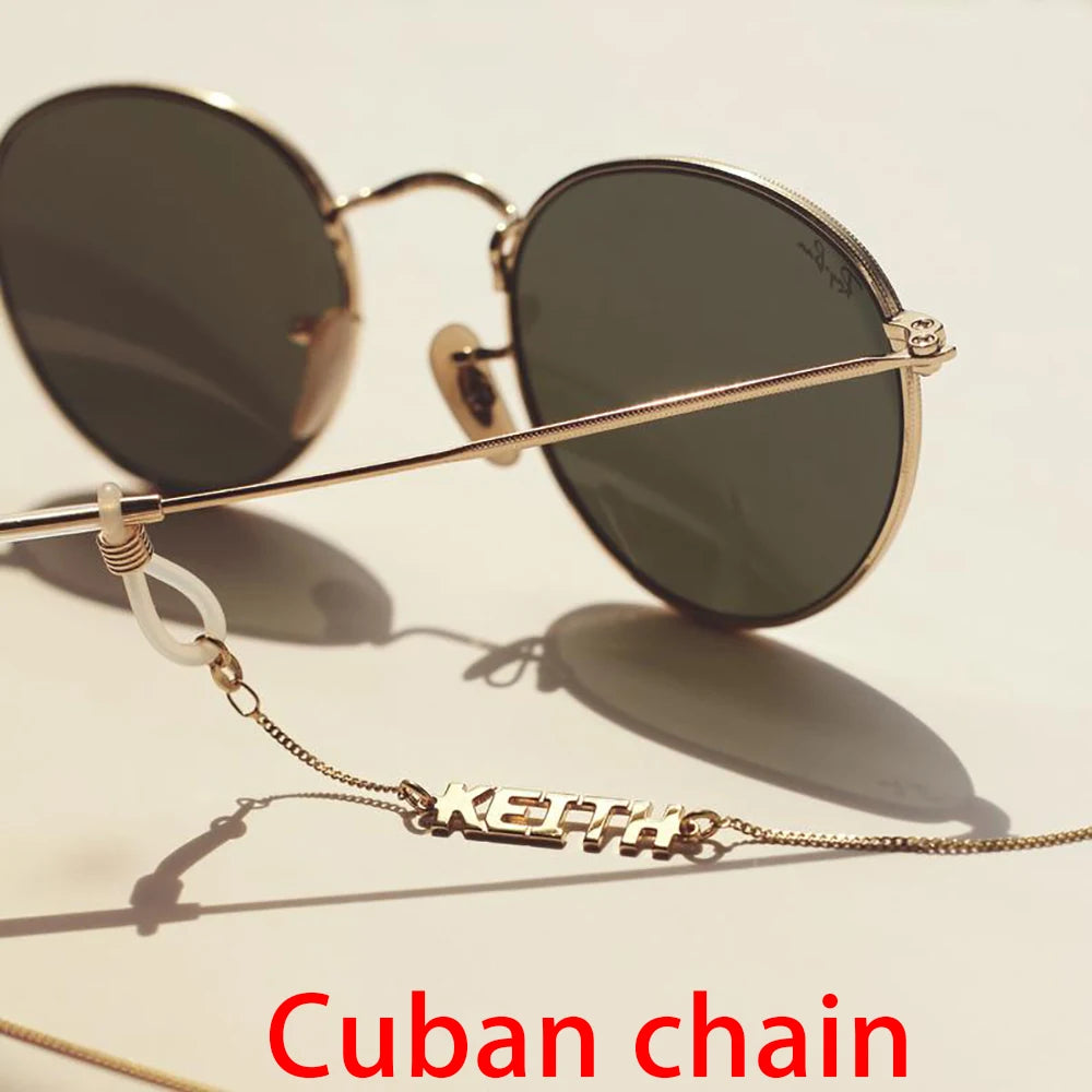 Mini-World 2022 New Sunglasses Masking Chains for Women Personalised Stainless Steel Jewelry Custom Name Glasses Chain Lanyard